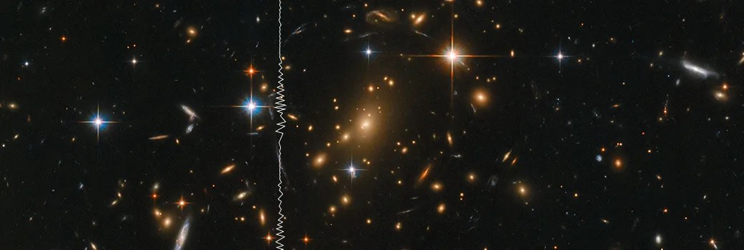 Galaxy cluster with soundwave